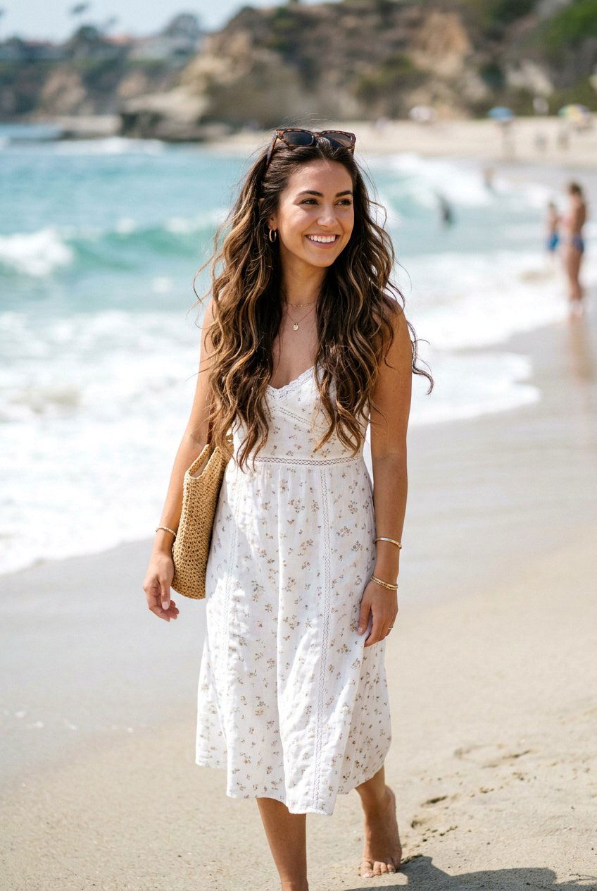 Beachy Waves for Long Hair - 20 first day of college hairstyle - 20 first day of college hairstyle