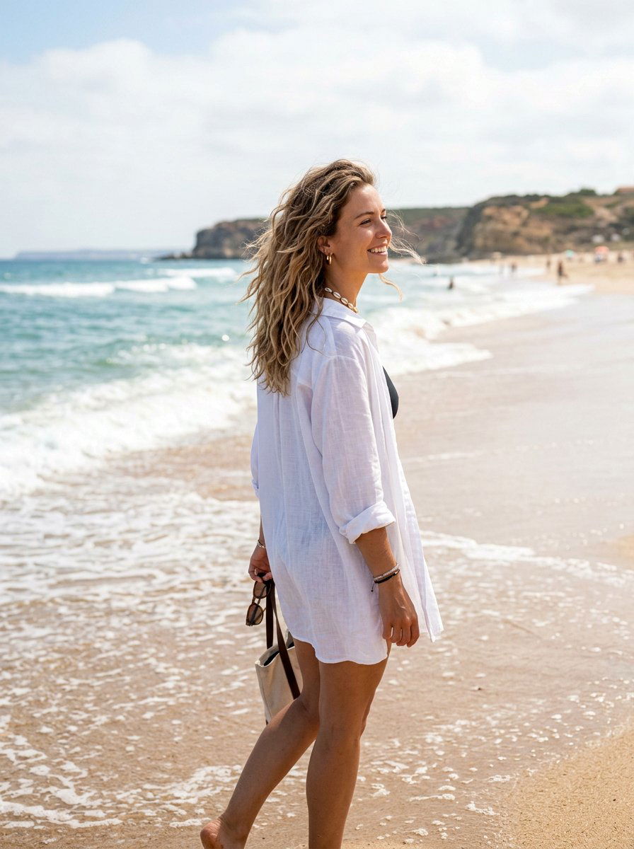 Beachy Waves - 20 easy hairstyle for vacation mornings - 20 easy hairstyle for vacation mornings