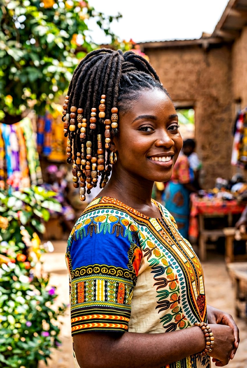 Beaded Loc Ponytail - 20 long loc ponytail for women - 20 long loc ponytail for women