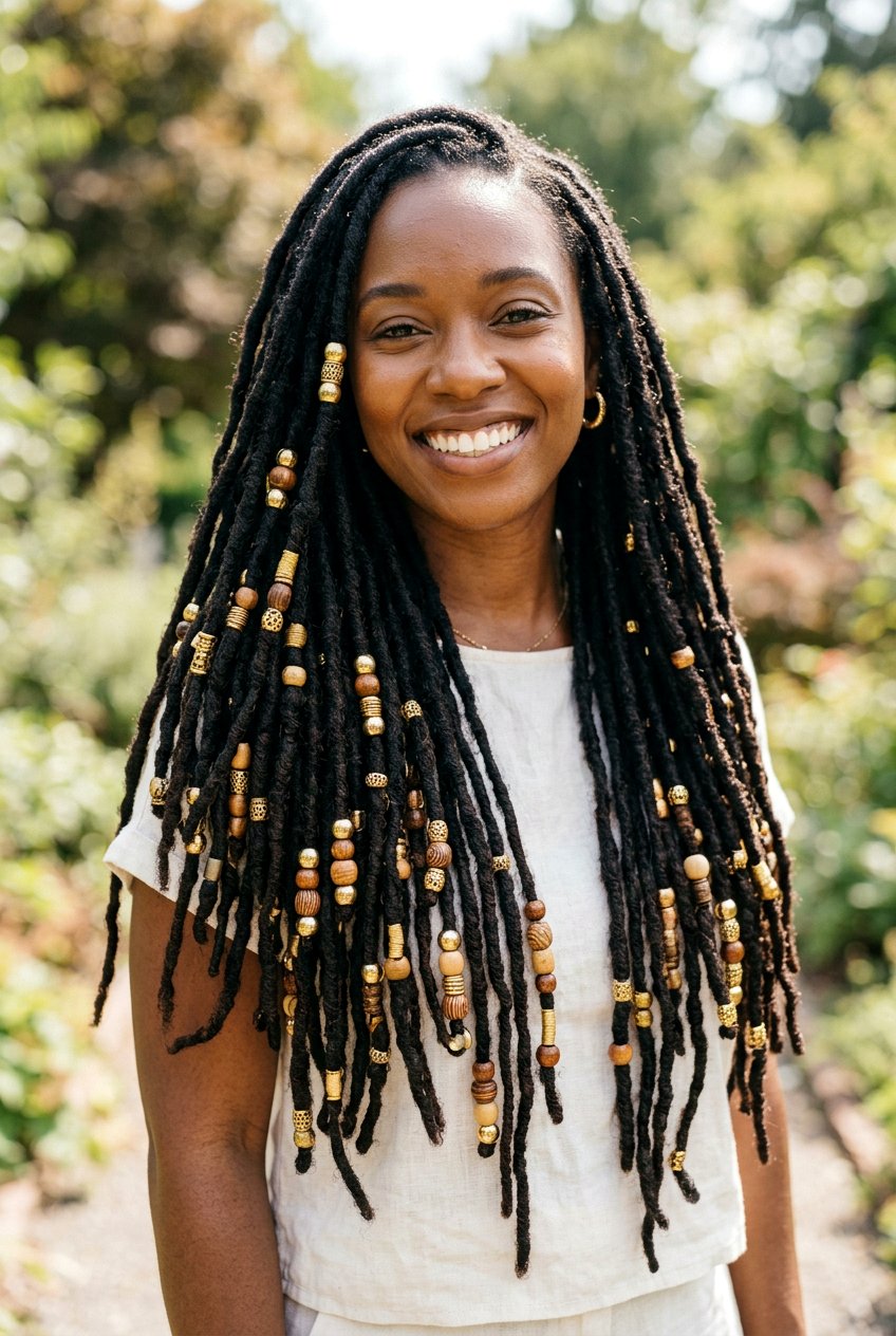 Beaded Locs - 20 loc hairstyles for women - 20 loc hairstyles for women