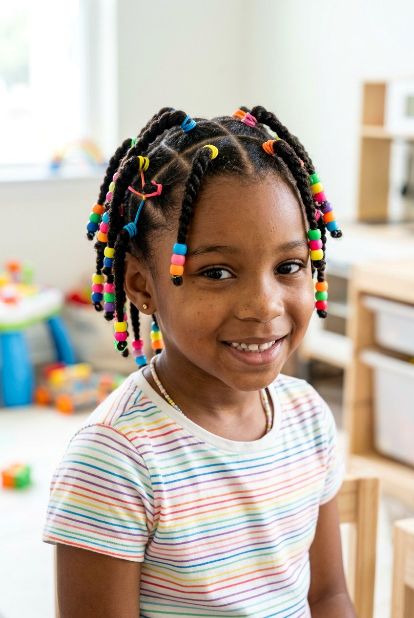Beaded Rubber Band Hairstyle For Little Girls - 20 bead hairstyles for little girls - 20 bead hairstyles for little girls