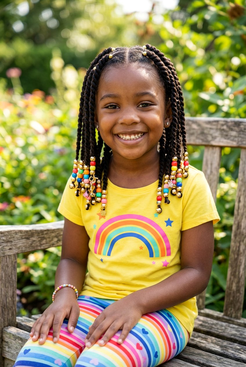 Beaded Twist Braids for Little Girls - 20 twist braids for little girls - 20 twist braids for little girls