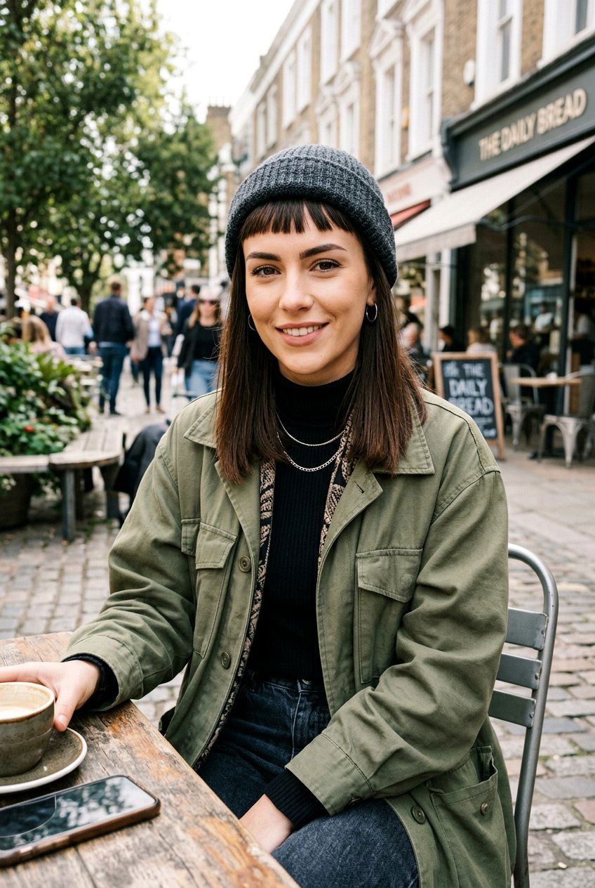 Beanie With Micro Bangs - 20 beanie hairstyles - 20 beanie hairstyles