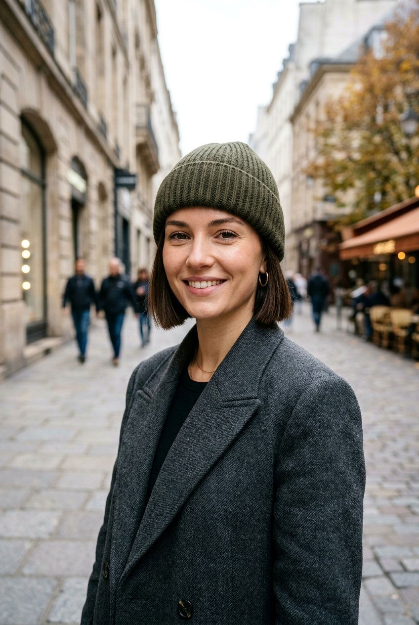 Beanie With Short Bob Haircut - 20 beanie hairstyles - 20 beanie hairstyles