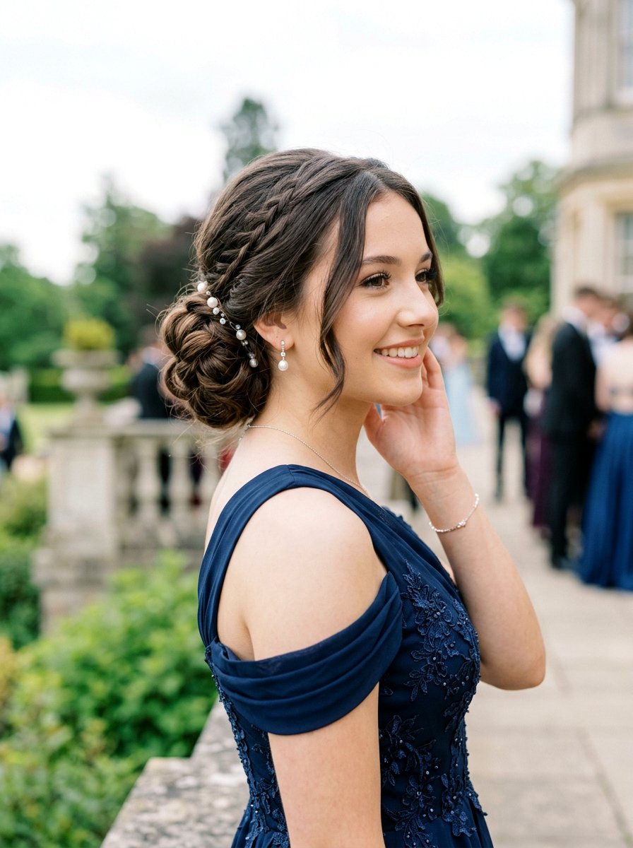 Beautiful Side Bun - 20 teen girls hairstyle ideas for prom - 20 teen girls hairstyle ideas for prom