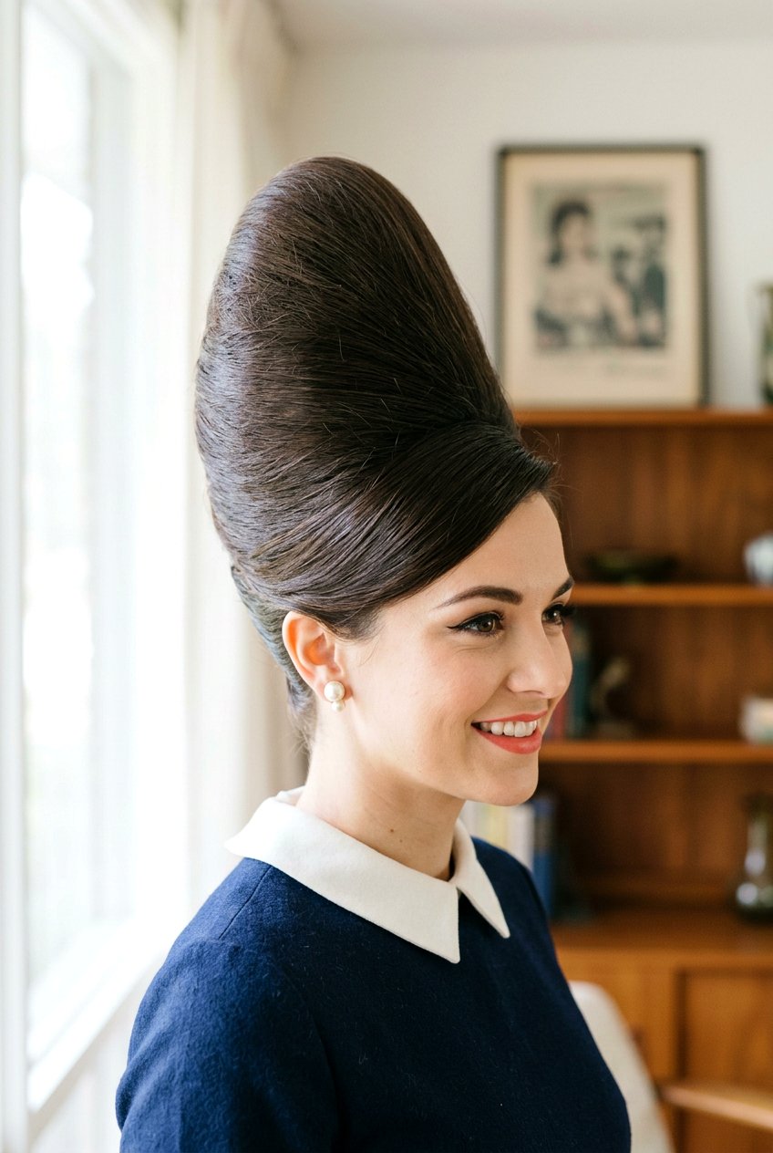 Beehive Updo - 20 1950s pin up hairstyles - 20 1950s pin up hairstyles