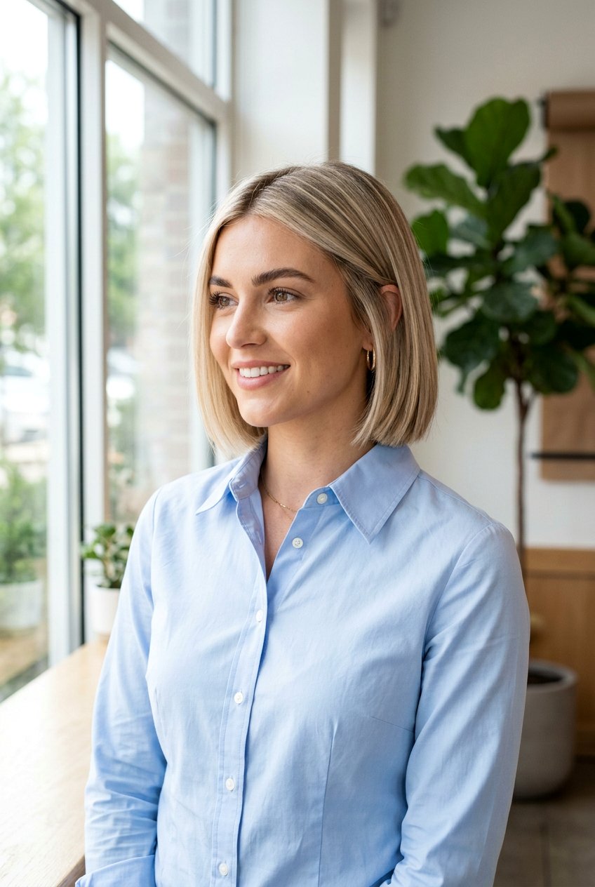 Beige Babylights On Short Blonde Bob - 20 beige babylights on blonde hair - 20 beige babylights on blonde hair