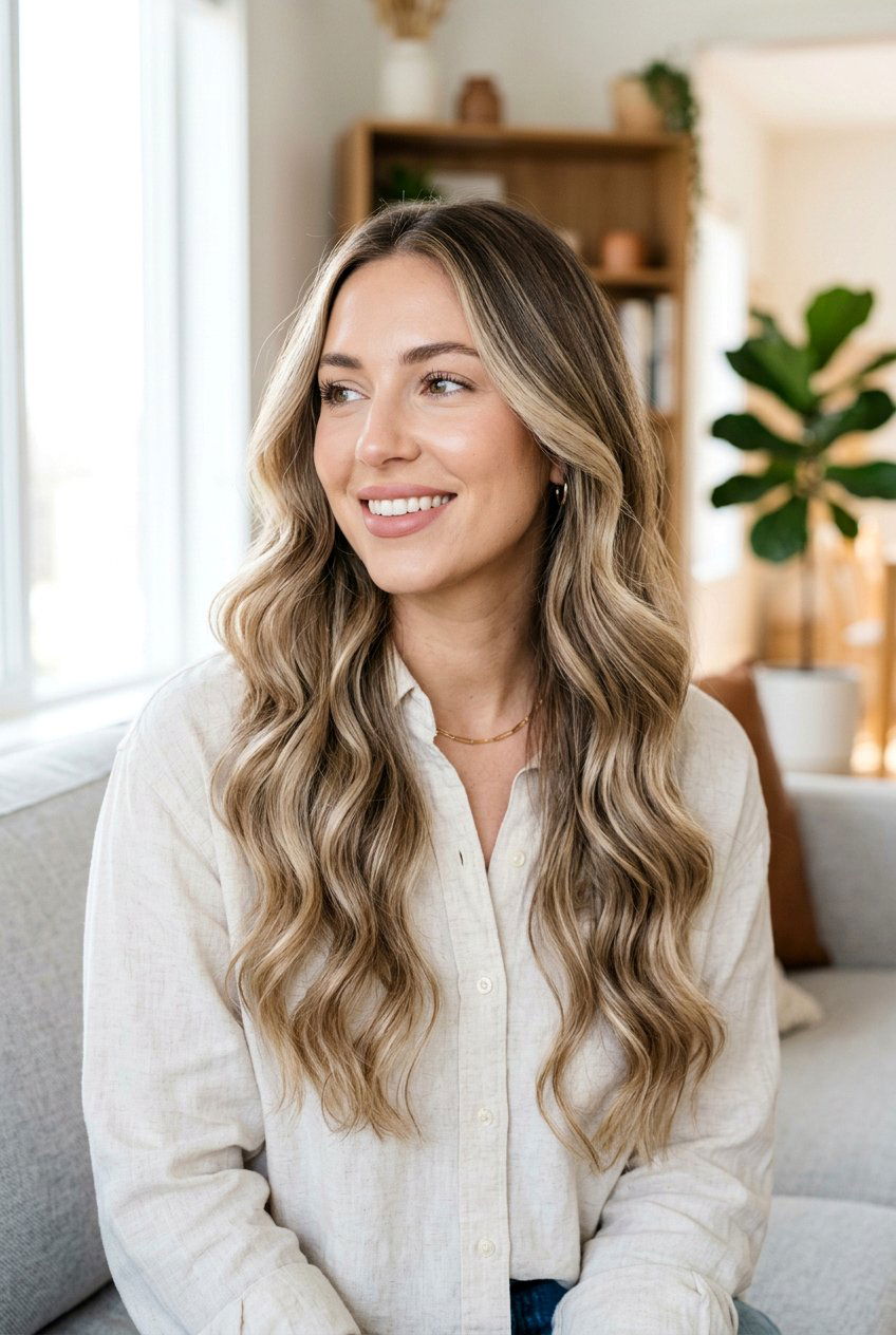 Beige Balayage On Dark Blonde Long Hair - 20 natural blonde balayage for long hair - 20 natural blonde balayage for long hair