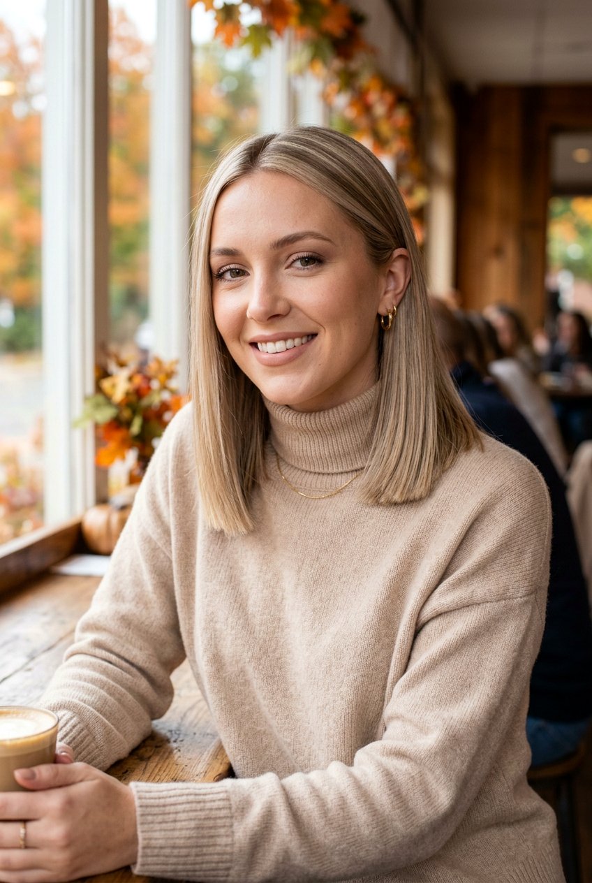 Beige Blonde Babylights On Blunt Cut - 20 blonde babylights for fine hair women - 20 blonde babylights for fine hair women