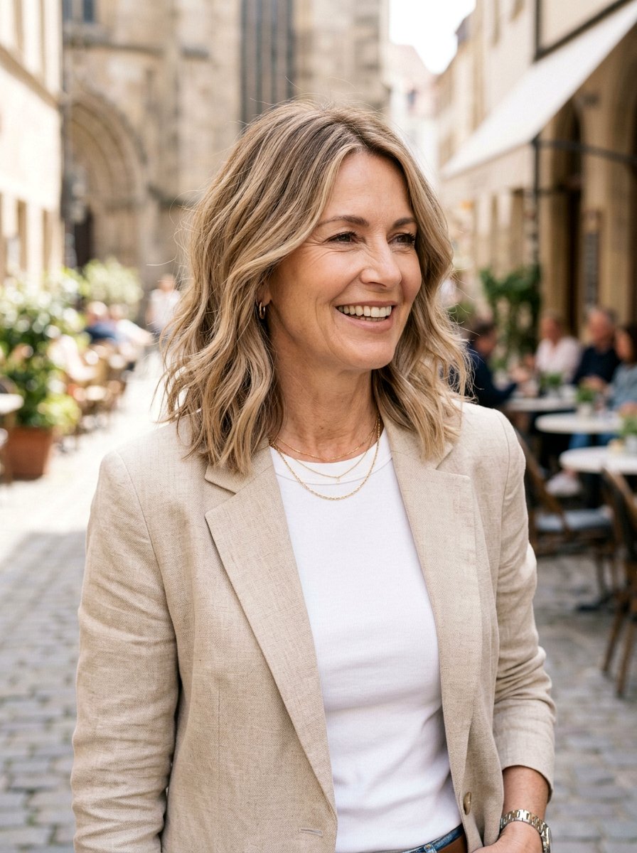 Beige Blonde Balayage - 20 soft blonde refresh for mature women - 20 soft blonde refresh for mature women