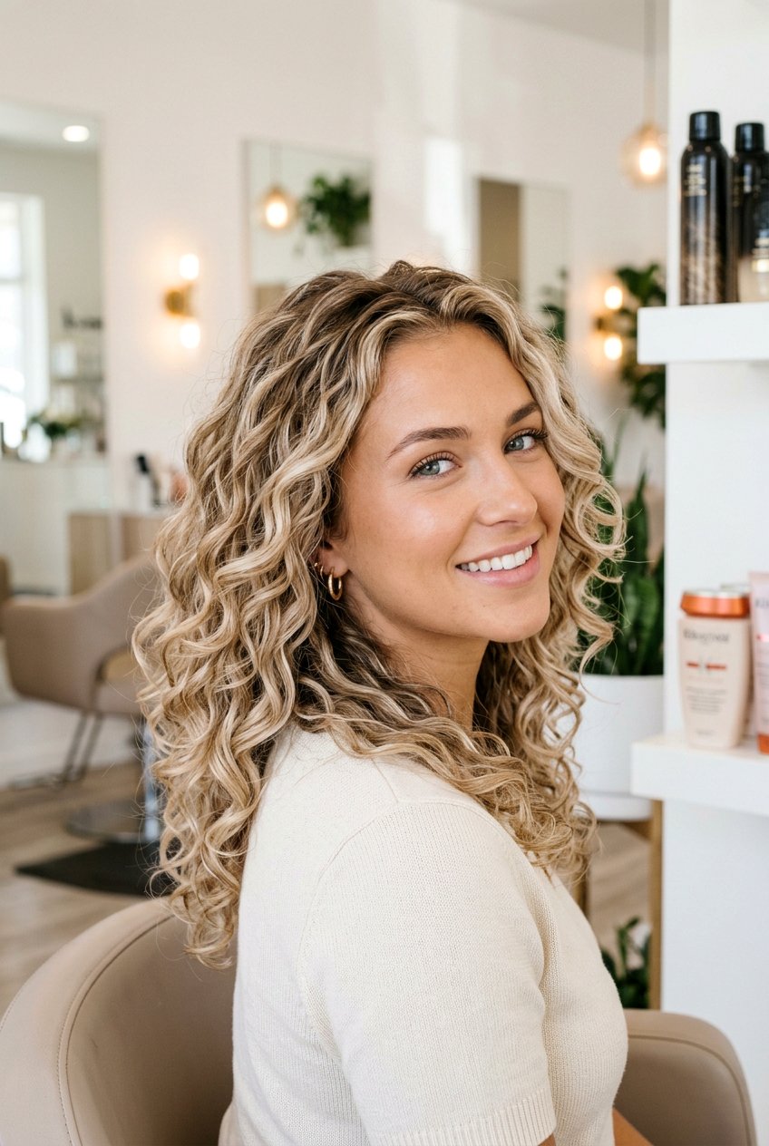 Beige Blonde Balayage Curly Hair - 20 balayage for curly hair - 20 balayage for curly hair