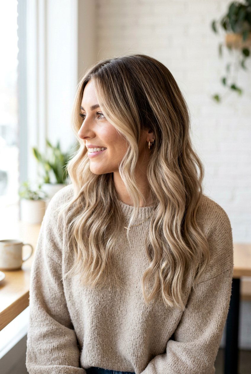 Beige Blonde Balayage With Shadow Root On Brown Hair - 20 cool beige blonde balayage on brown hair - 20 cool beige blonde balayage on brown hair