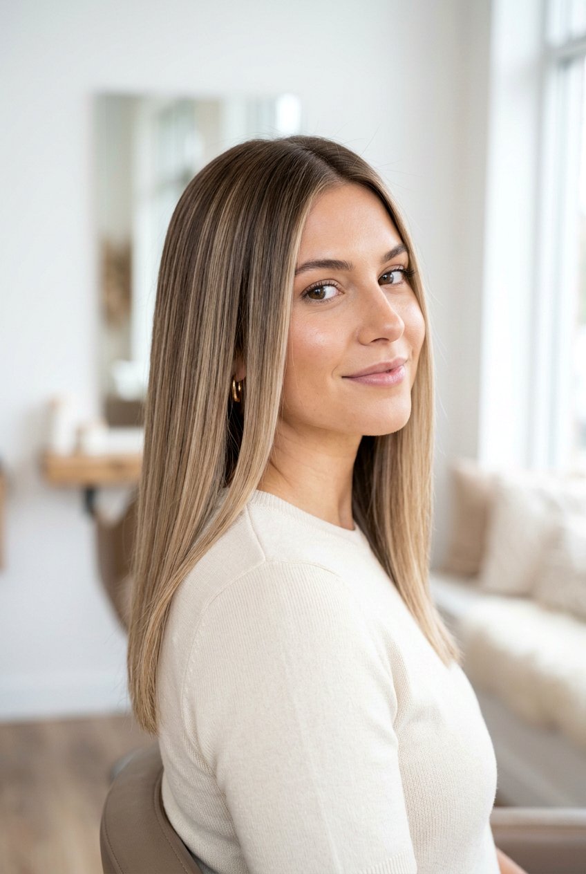 Beige Blonde Balayage on Straight Hair - 20 balayage for straight hair - 20 balayage for straight hair