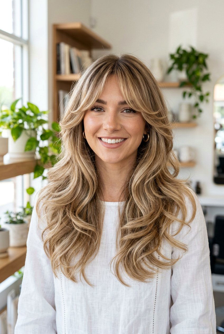 Beige Blonde Balayage with Voluminous Layers - 20 cool blonde balayage - 20 cool blonde balayage