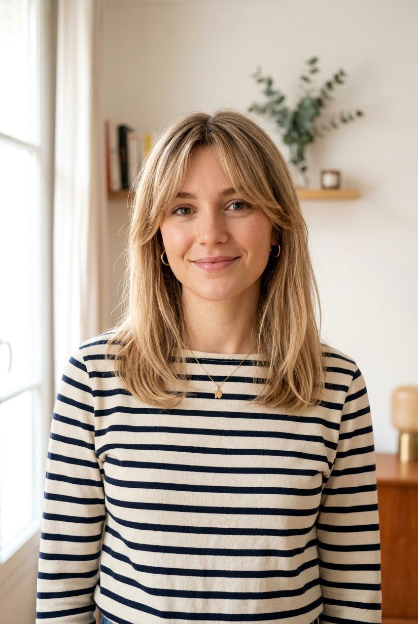 Beige Blonde Curtain Bangs - 20 expensive blonde layers haircut - 20 expensive blonde layers haircut