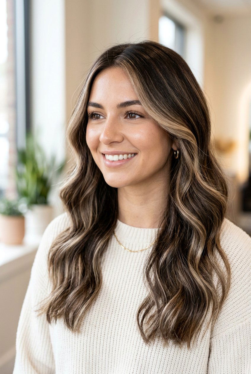 Beige Blonde Highlights On Dark Brown Hair - 20 brunette hair with blonde highlights