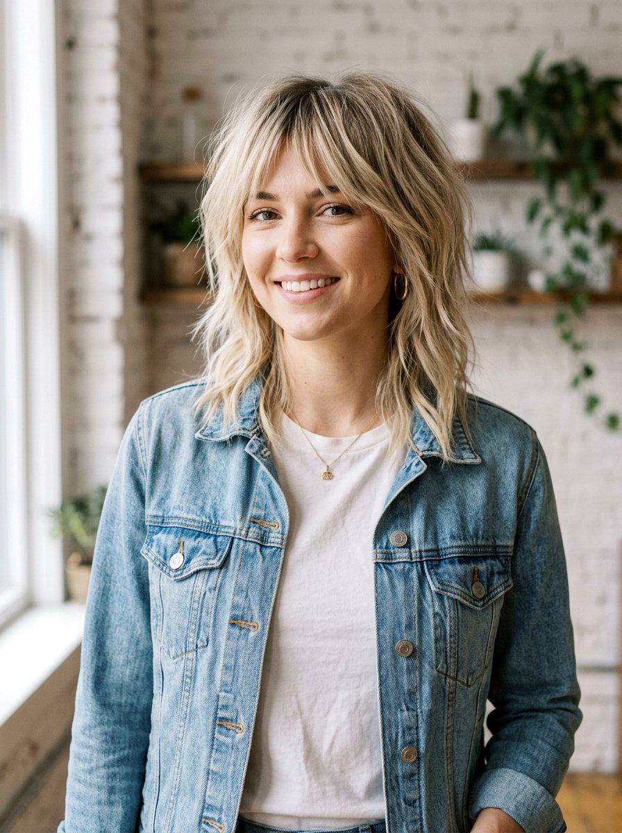 Beige Blonde Shag - 20 rooted beige blonde for mature women - 20 rooted beige blonde for mature women