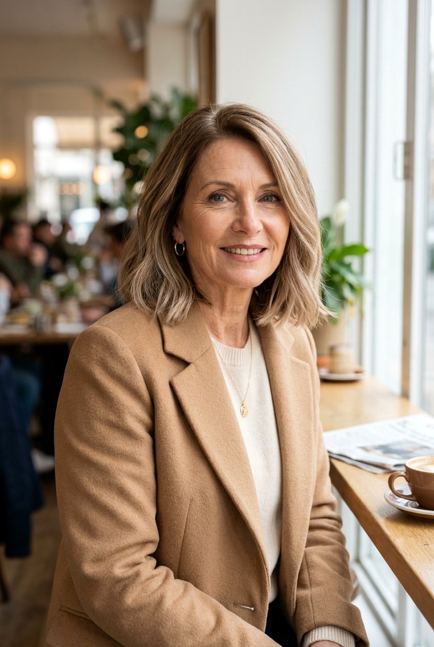 Beige Brown Balayage - 20 soft brunette balayage for older women - 20 soft brunette balayage for older women