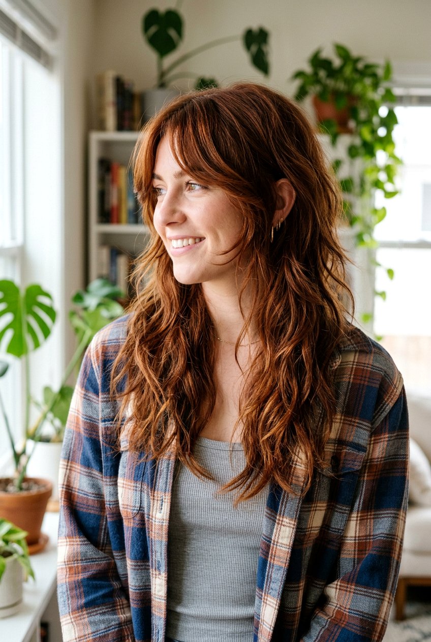 Below The Shoulders Wolf Shag - 20 modern mom haircut for thick hair - 20 modern mom haircut for thick hair