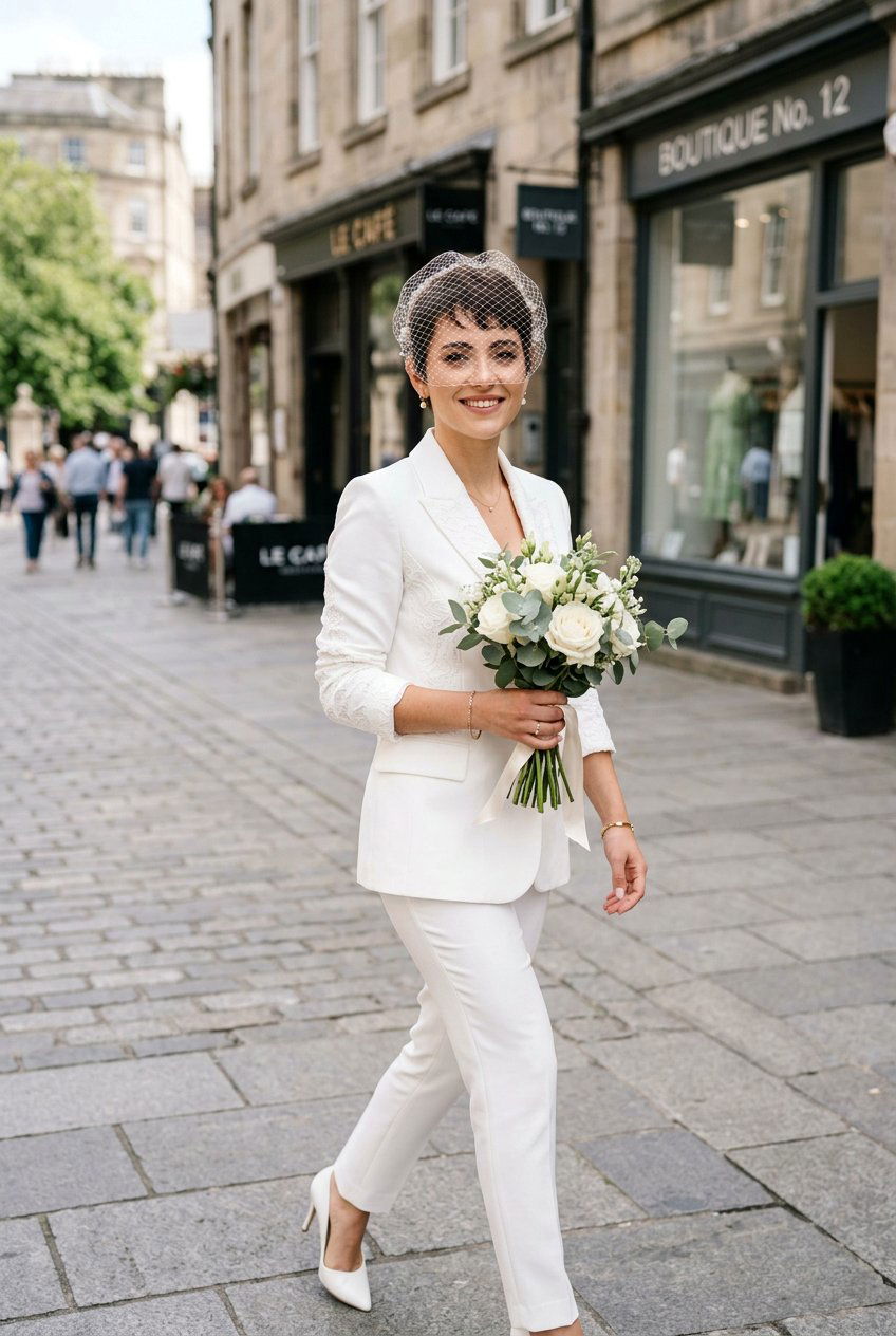 Birdcage Veil Pixie Cut - 20 bridal hairstyle for short pixie hair - 20 bridal hairstyle for short pixie hair