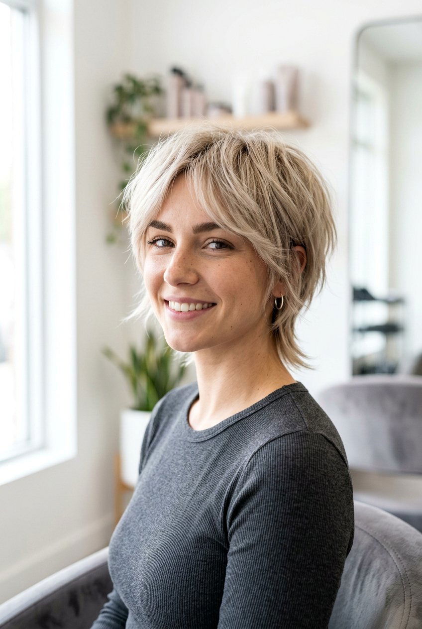 Bixie Cut - 20 short hairstyles for women over 40 - 20 short hairstyles for women over 40