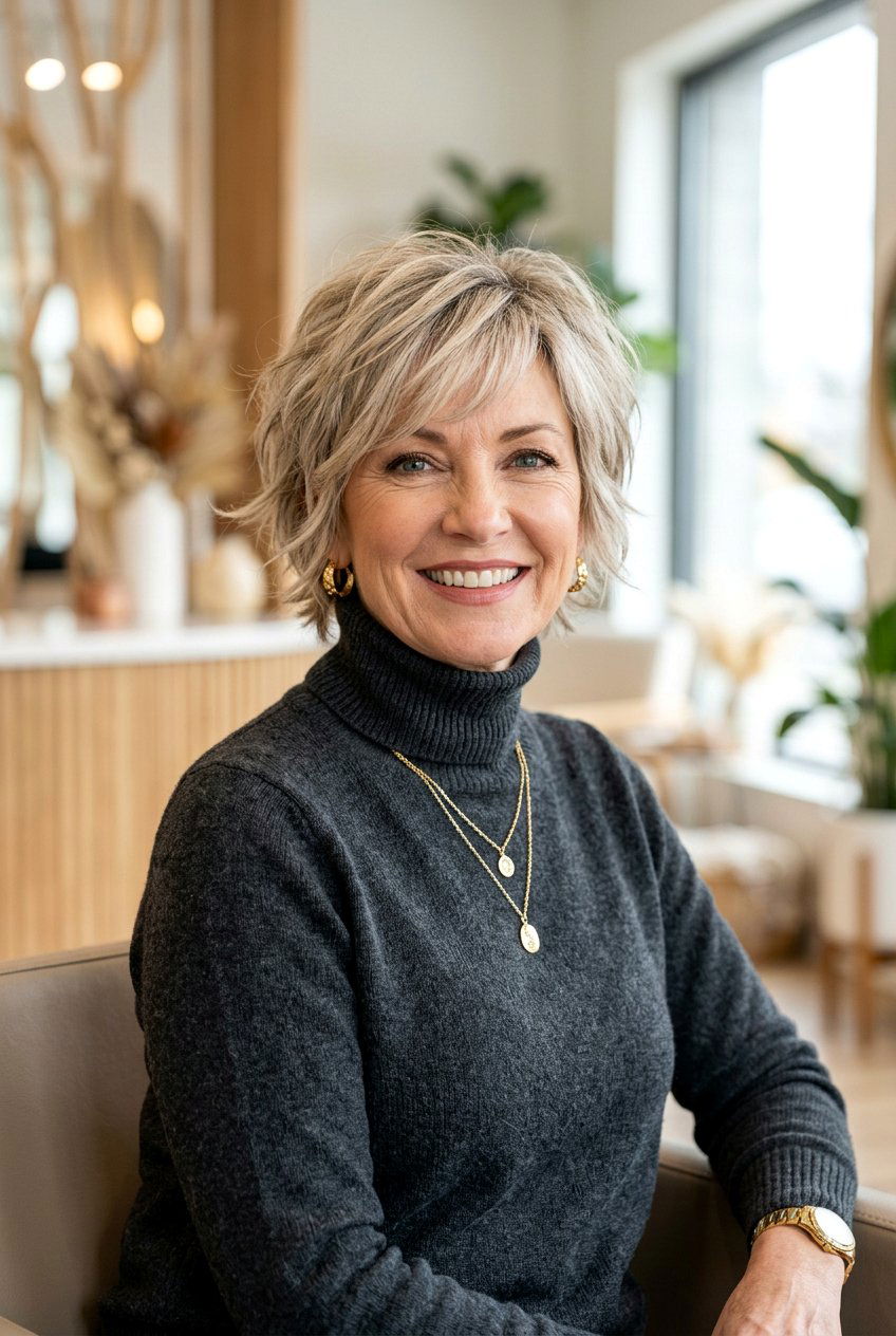 Bixie Cut - 20 business hairstyle for women over 50 - 20 business hairstyle for women over 50