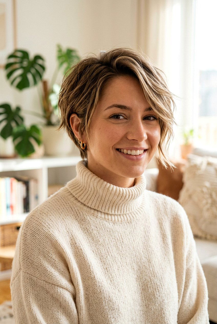 Bixie Cut With Piecey Layers - 20 modern bob haircut with movement - 20 modern bob haircut with movement