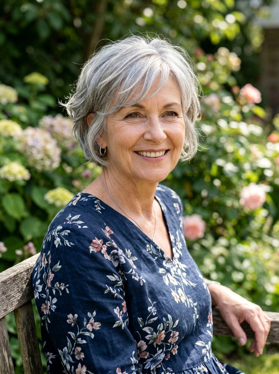 Bixie Haircut With Face Framing Pieces - 20 flattering bixie haircut for older women - 20 flattering bixie haircut for older women