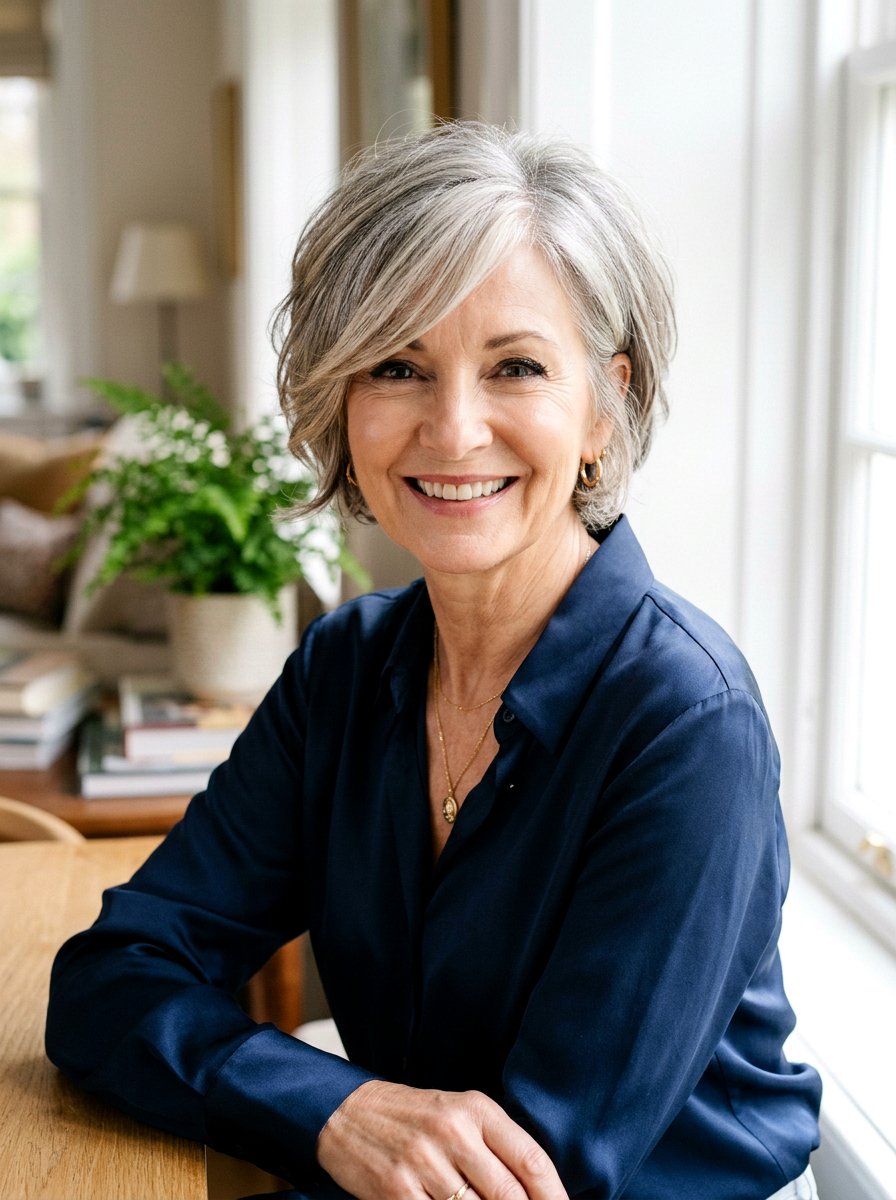 Bixie Haircut With Side Swept Bangs - 20 flattering bixie haircut for older women - 20 flattering bixie haircut for older women