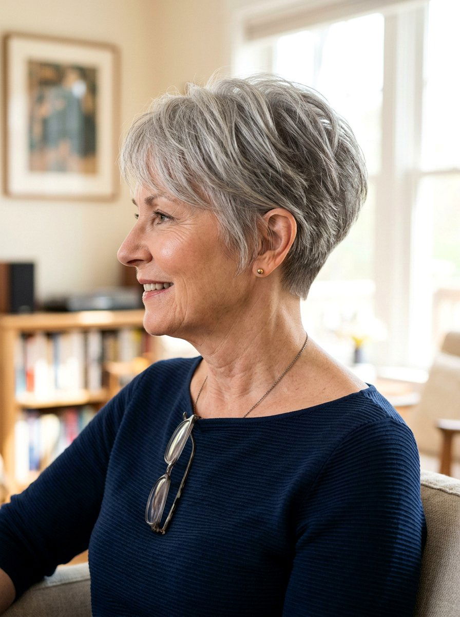 Bixie Haircut With Tapered Nape - 20 flattering bixie haircut for older women - 20 flattering bixie haircut for older women