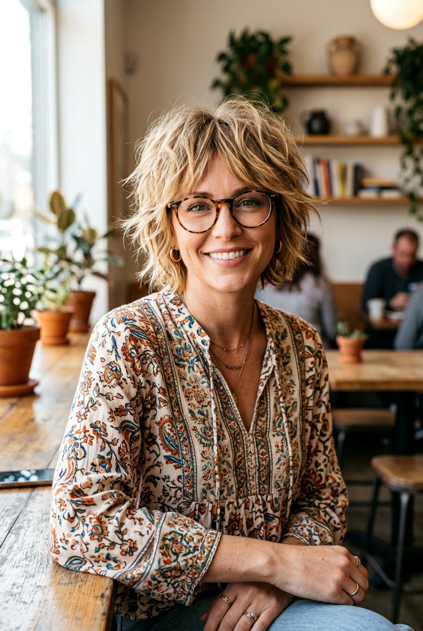 20 Flattering Low Maintenance Cut Ideas for Women With Glasses