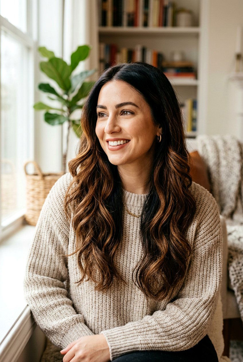 Black Brown Hair With Chestnut Balayage - 20 black brown hair color ideas - 20 black brown hair color ideas