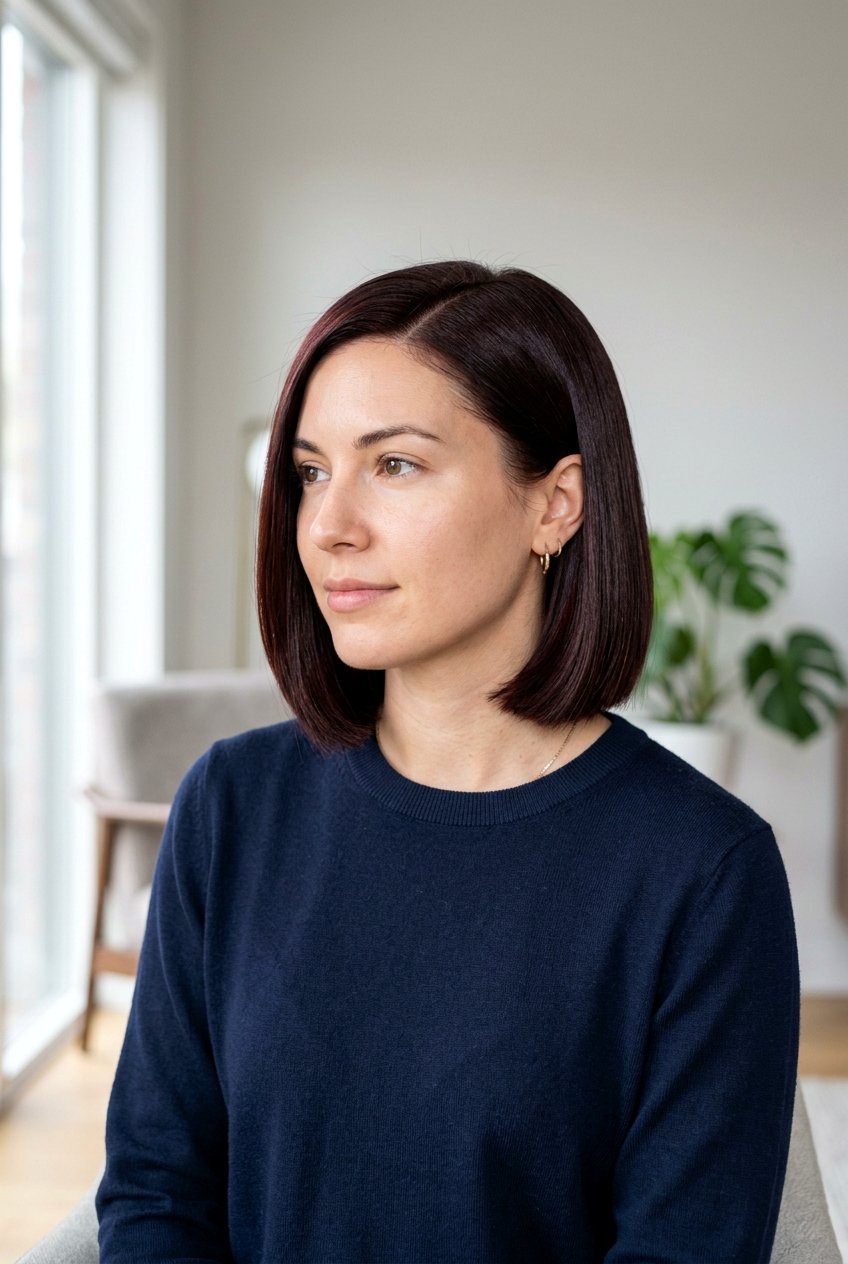 Black Cherry Brunette On Short Bob Hair - 20 black cherry brunette hair - 20 black cherry brunette hair