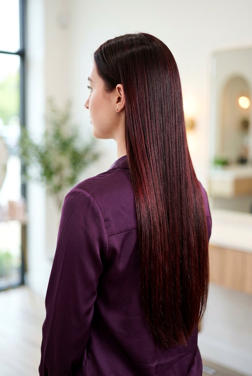 Black Cherry Hair Color for Long Straight Hair - 20 hair color ideas for long straight hair - 20 hair color ideas for long straight hair