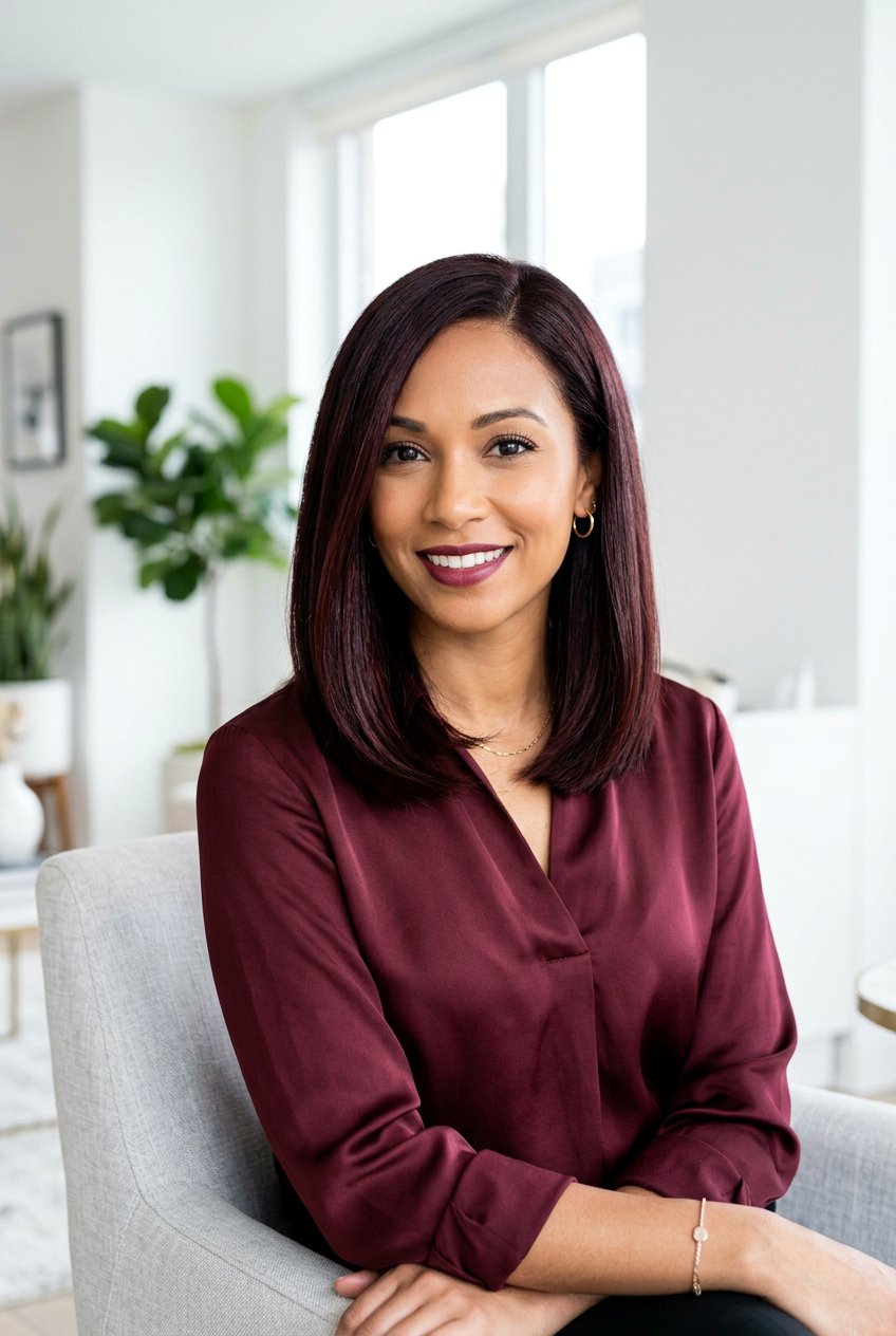 Black Cherry Lob - 20 hair color ideas for lobs - 20 hair color ideas for lobs