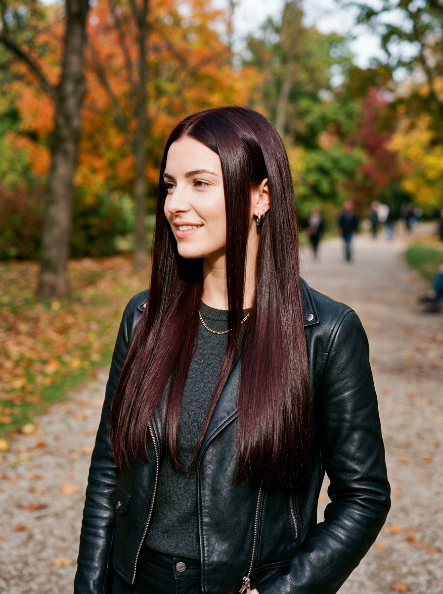 Black Cherry Red Gloss Straight Hair - 20 red gloss hair color ideas - 20 red gloss hair color ideas