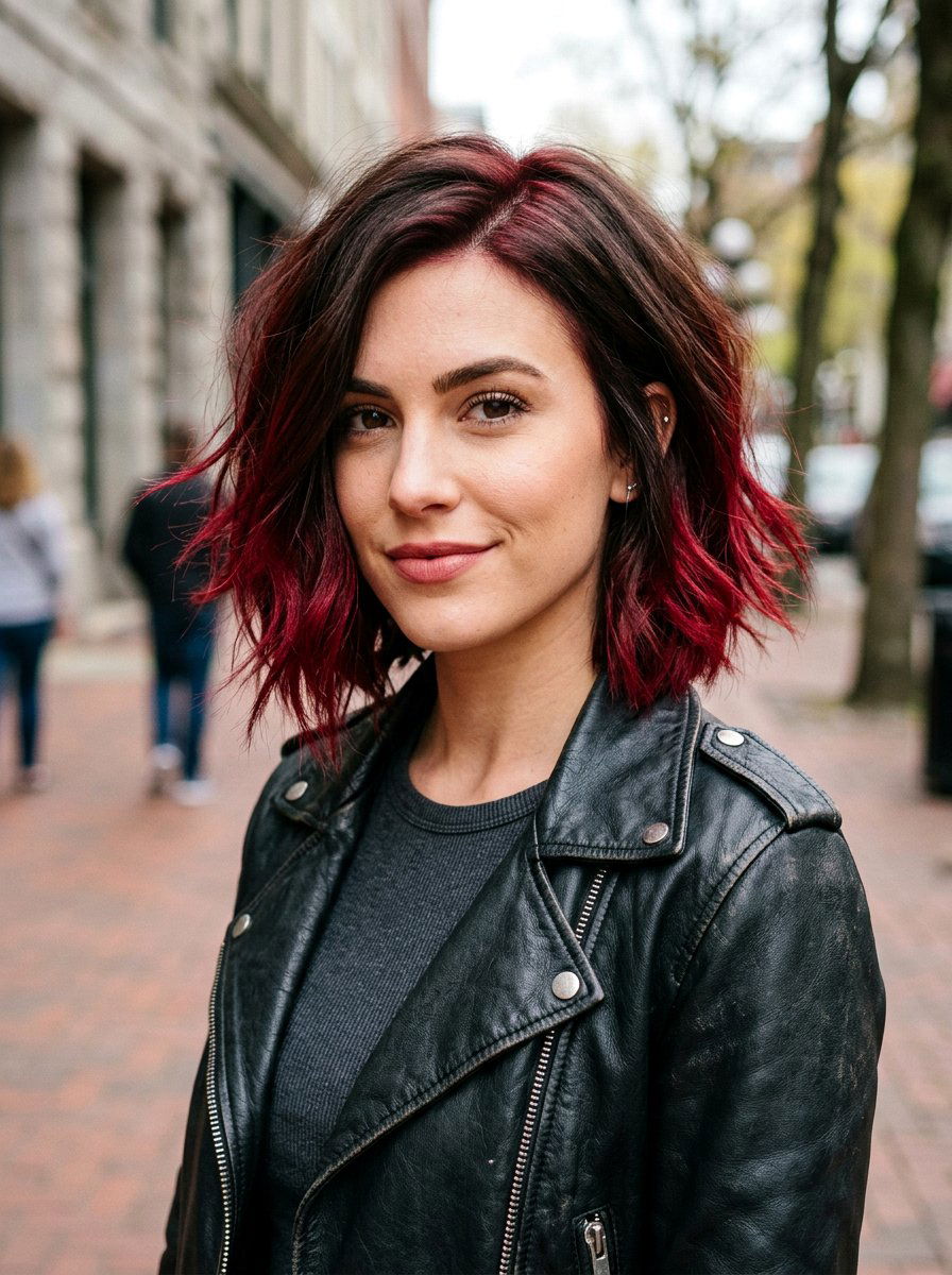 Black Cherry Red Hair On Brown Hair - 20 dimensional red for dark brunette hair - 20 dimensional red for dark brunette hair