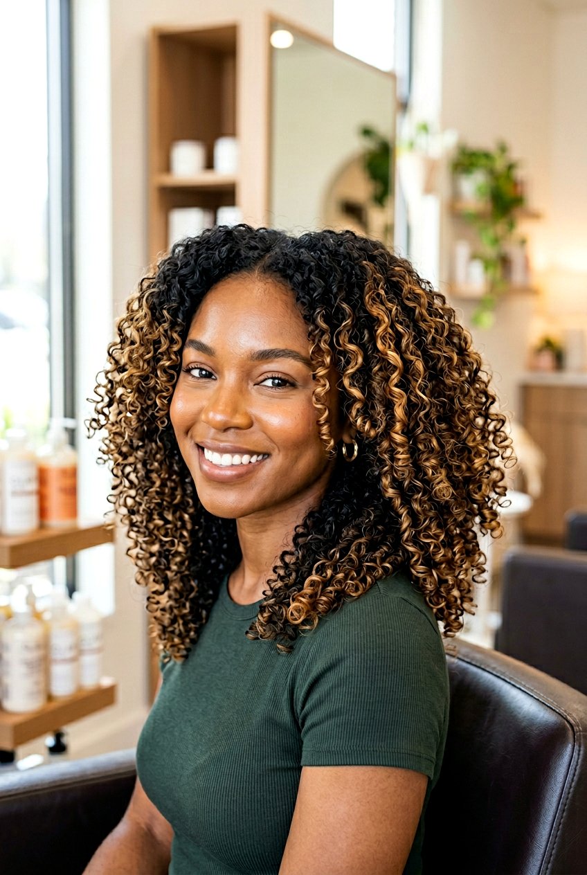 Black Hair Caramel Balayage Natural Hair - 20 black hair with caramel balayage - 20 black hair with caramel balayage