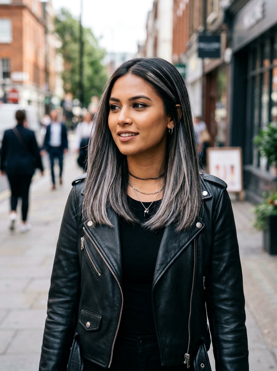 Black Hair With Ash Blonde Highlights - 20 dimensional black hair with highlights - 20 dimensional black hair with highlights