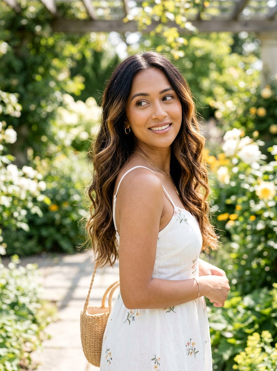 Black Hair With Caramel Balayage - 20 dimensional black hair with highlights - 20 dimensional black hair with highlights