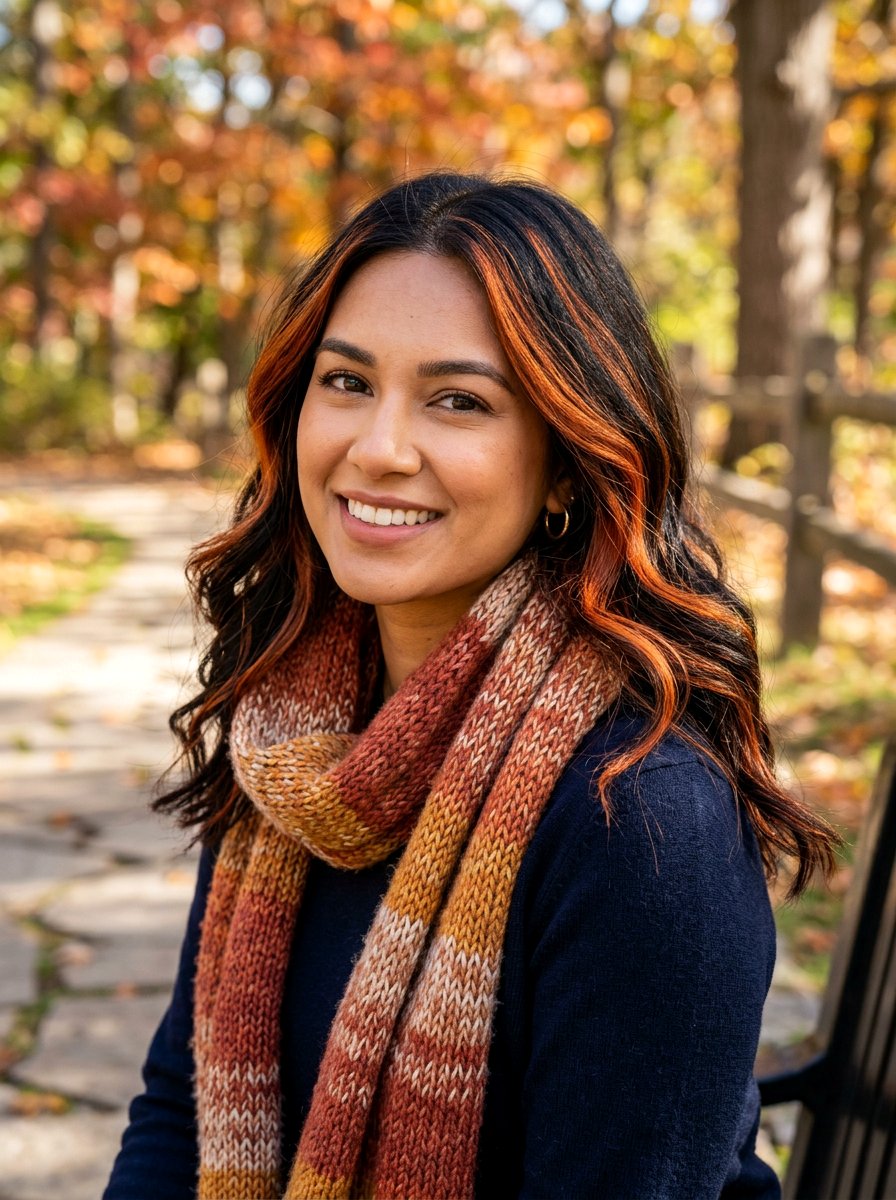 Black Hair With Copper Highlights - 20 dimensional black hair with highlights - 20 dimensional black hair with highlights