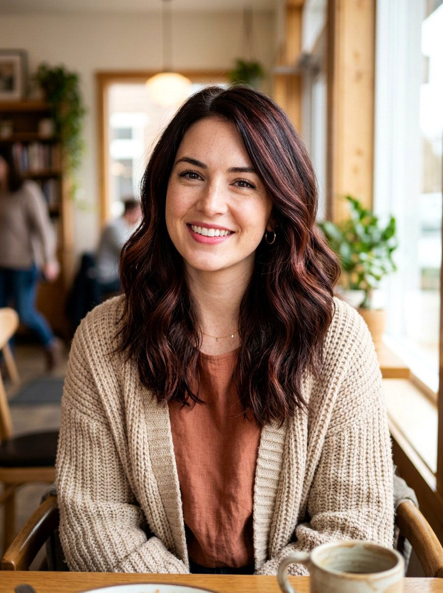 Black Hair With Dark Auburn Highlights - 20 dimensional black hair with highlights - 20 dimensional black hair with highlights