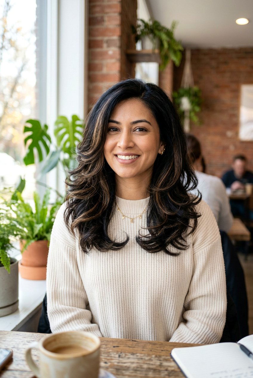 20 Subtle Black Hair With Soft Brown Highlights To Love