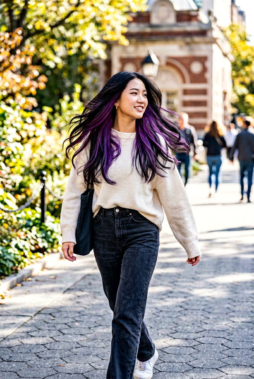 Black Hair with Purple Underlayer Long Layers - 20 black hair with purple underlayer - 20 black hair with purple underlayer