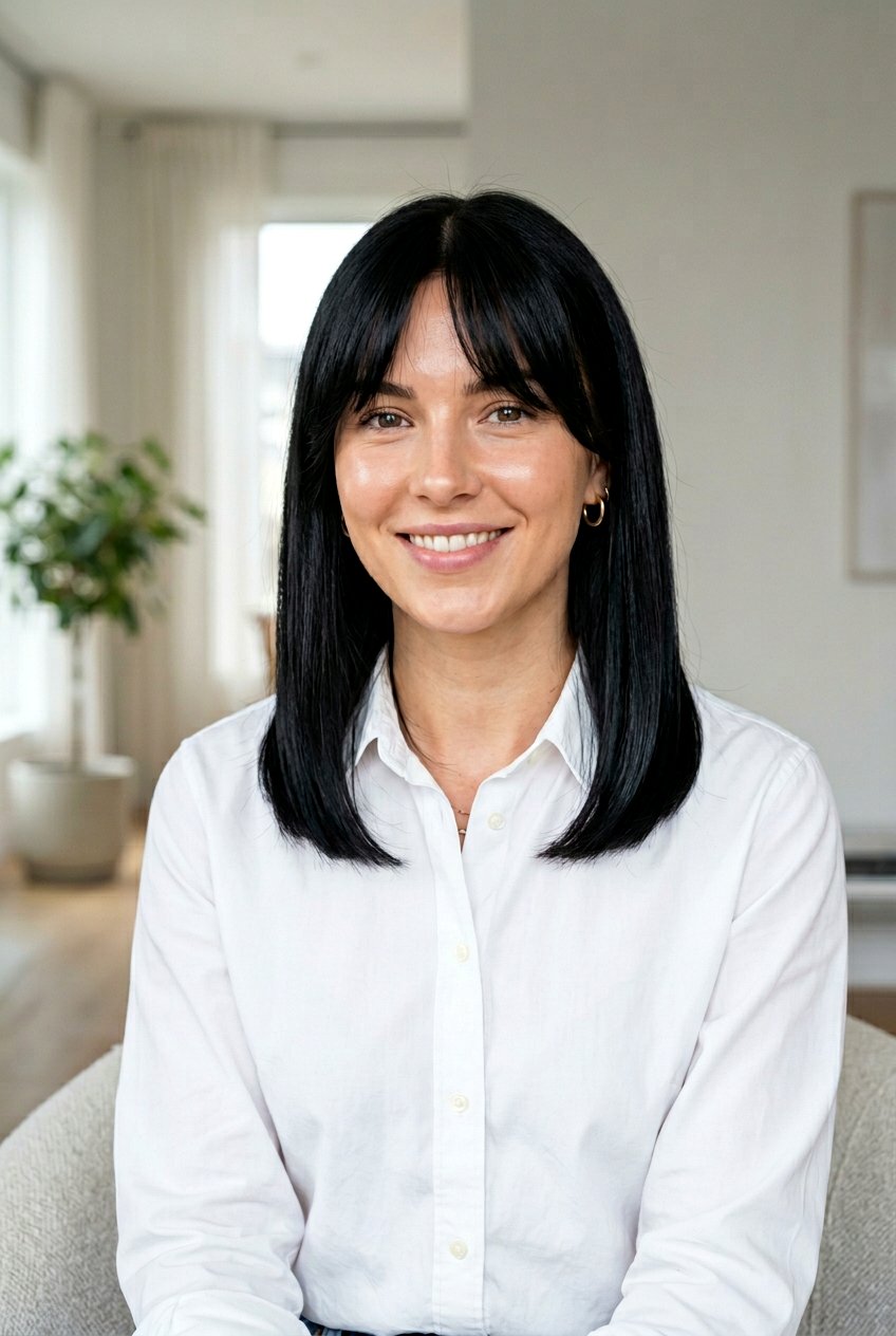 Black Straight Hair With Curtain Bangs - 20 black hair makeover ideas - 20 black hair makeover ideas