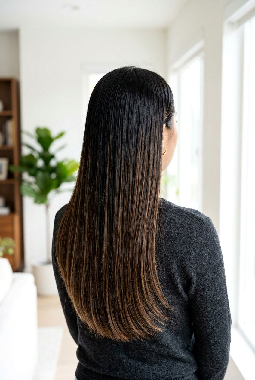 Black and Brown Balayage on Straight Hair - 20 balayage for straight hair - 20 balayage for straight hair