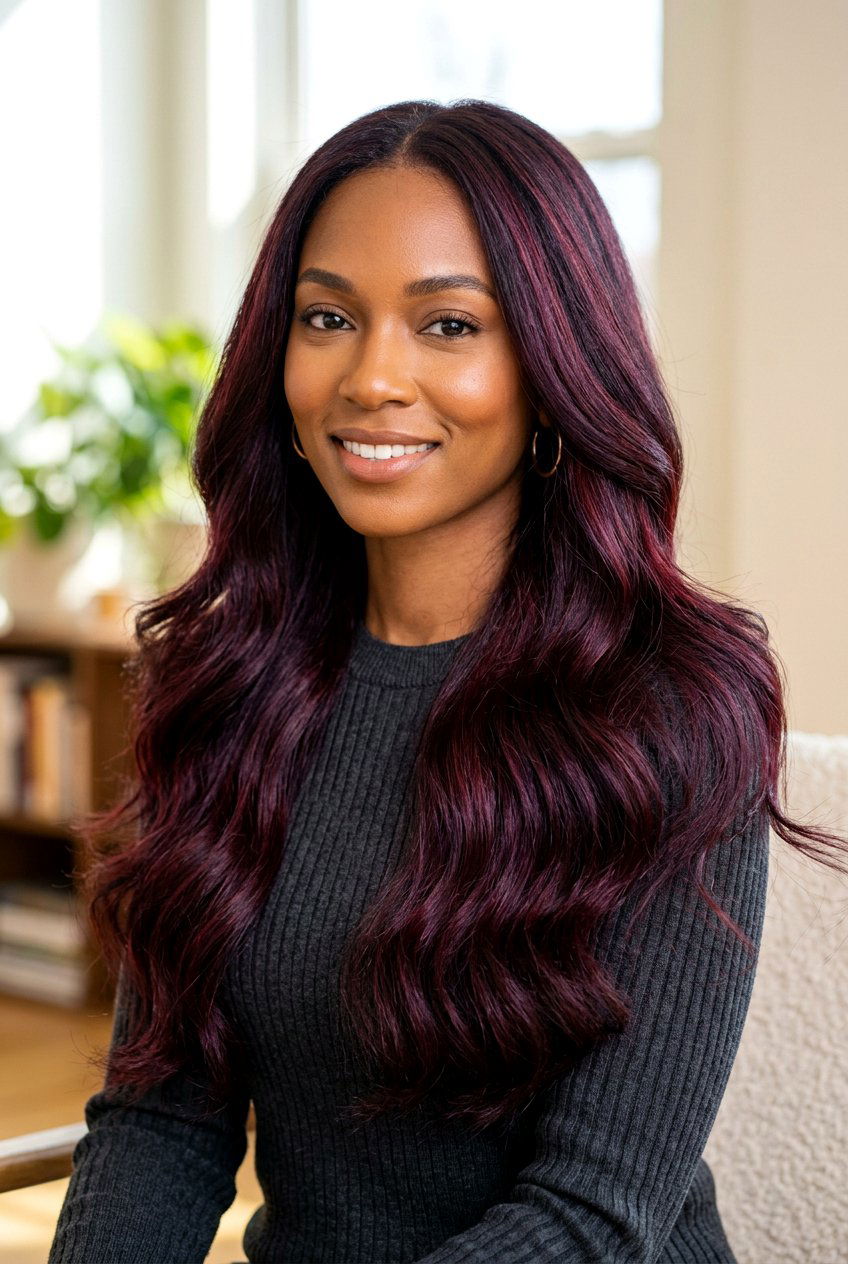 Black cherry brunette hair - 20 brunette hair ideas for winter - 20 brunette hair ideas for winter