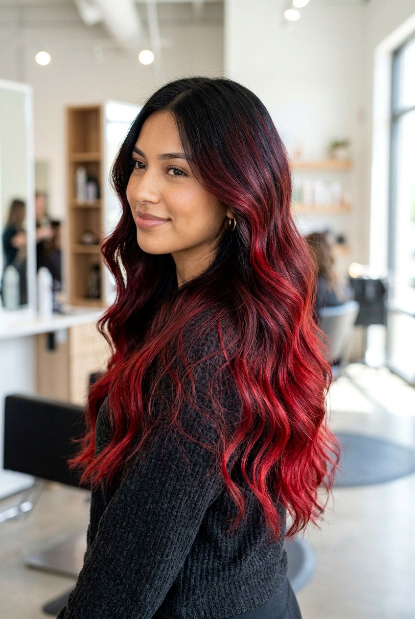 Black to red ombre - 20 red ombre hair color - 20 red ombre hair color