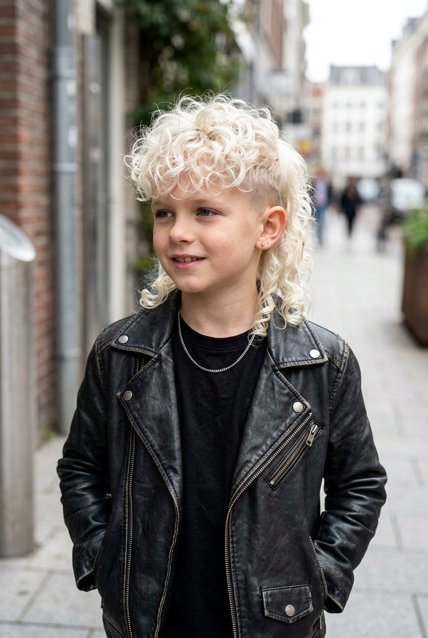 Bleached Curly Mullet - 20 curly mullet haircut for boys - 20 curly mullet haircut for boys