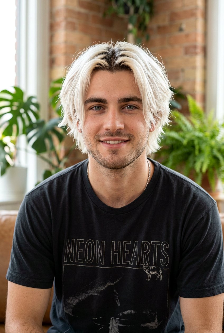 Bleached Curtain Haircut - 20 middle part curtain haircut men - 20 middle part curtain haircut men